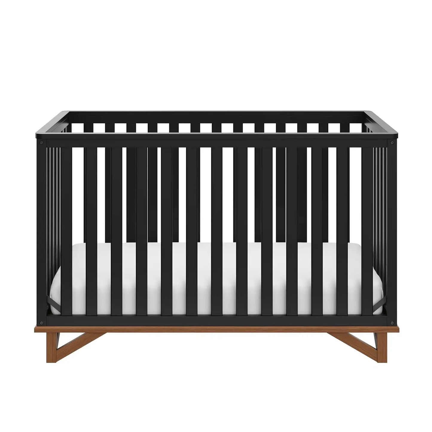 5-in-1 Convertible Crib (Black with Vintage Driftwood)