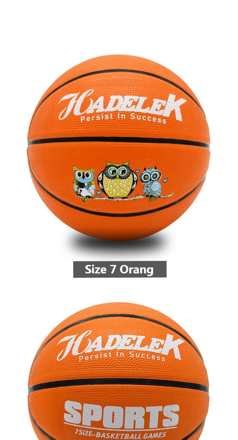 Size 7 Rubber Basketball – Wear-Resistant & High Elasticity