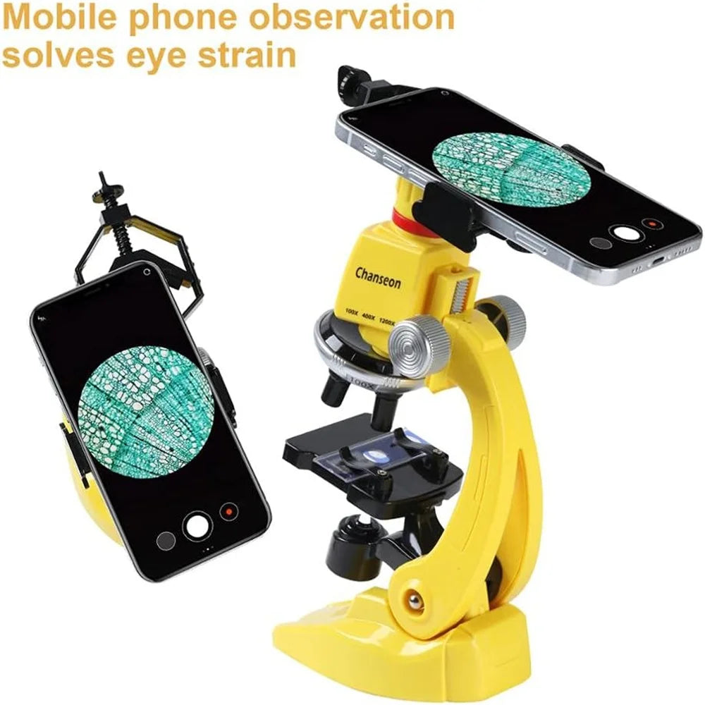 100x-1200x Kids Microscope Kit with Slides