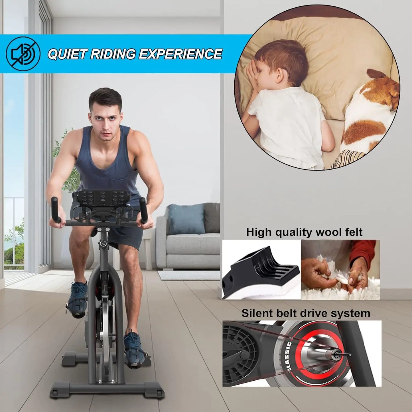 Stationary Indoor Cycling Exercise Bike