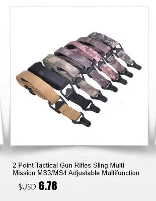 Tactical Two-Point Rifle Sling with Swivels