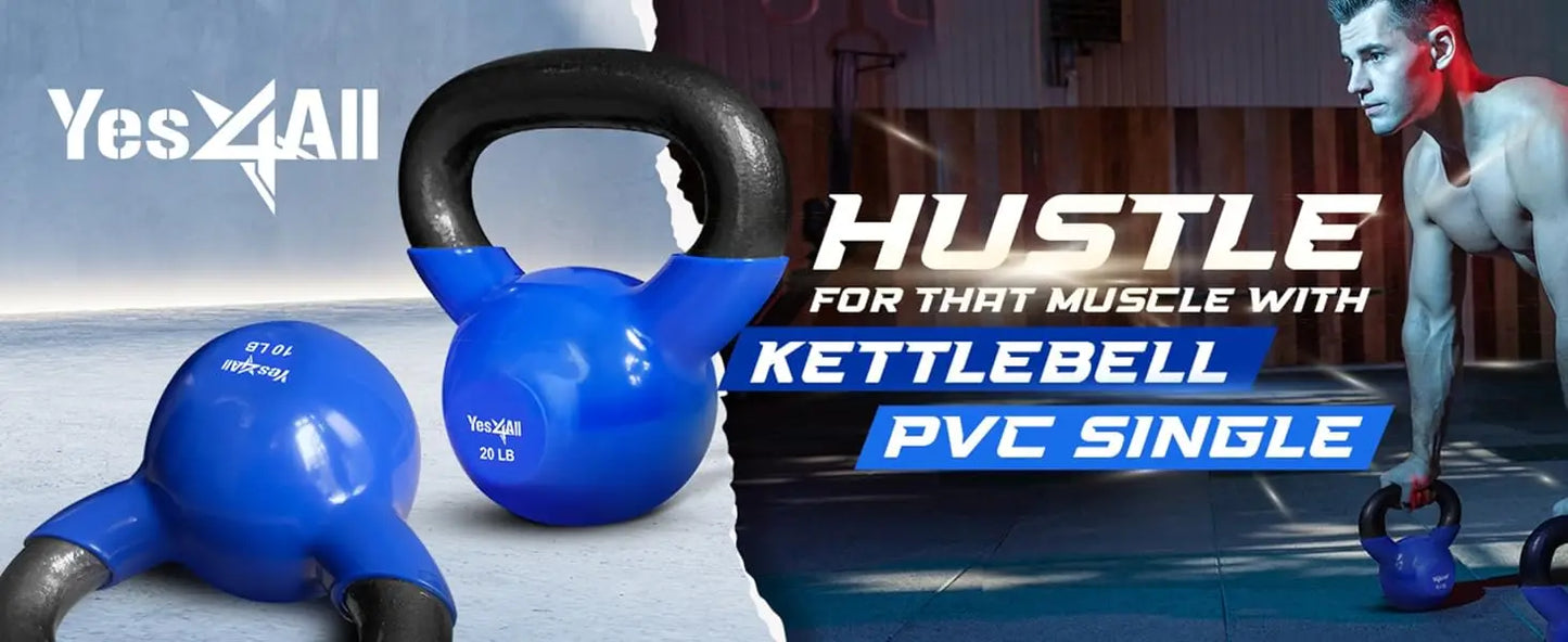 Vinyl Coated Kettlebell Set
