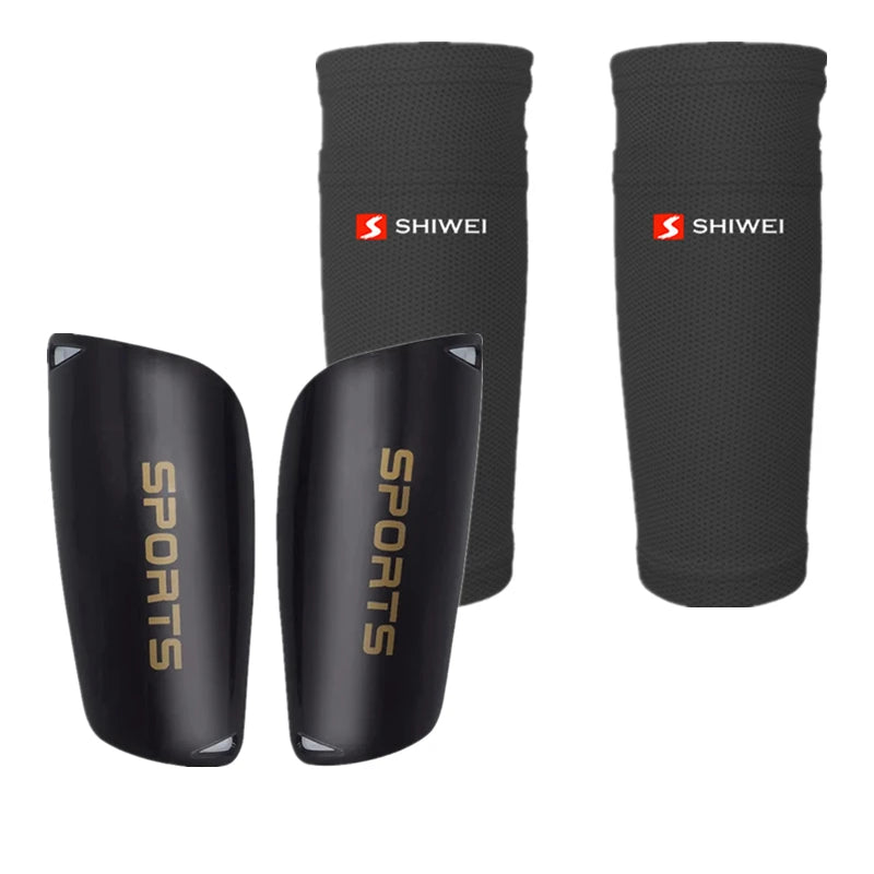 Soccer Shin Guard Pads and Sleeves Set