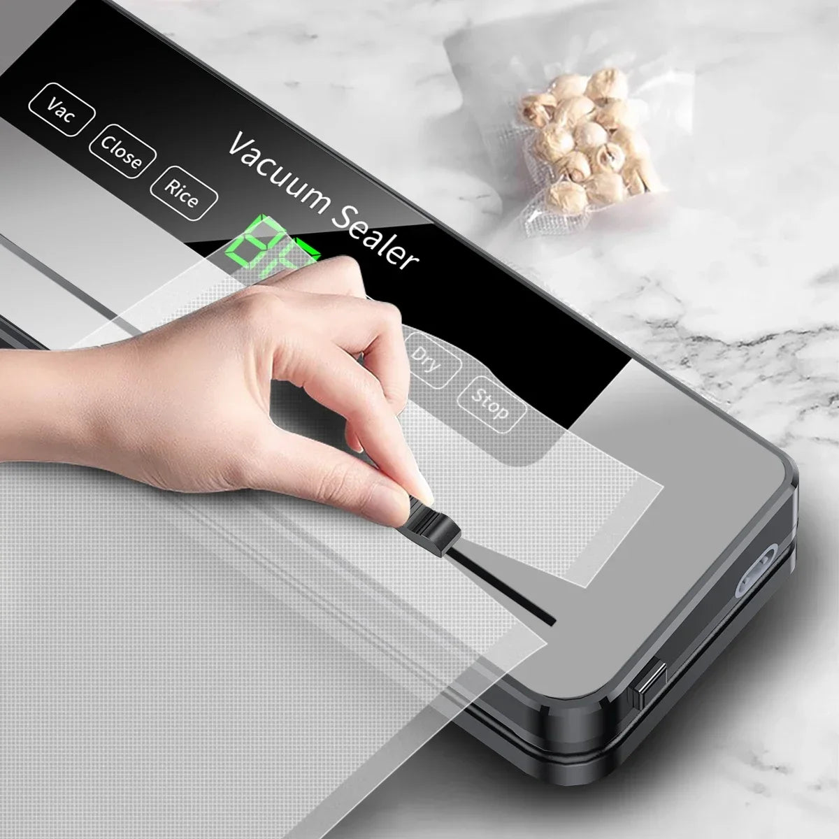 Electric Vacuum Sealer Built-in Cutter