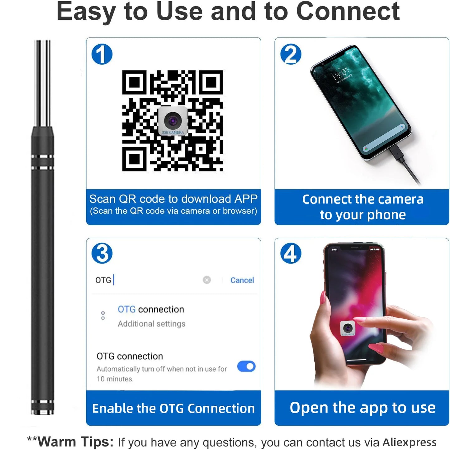 Ear Wax Removal USB Otoscope