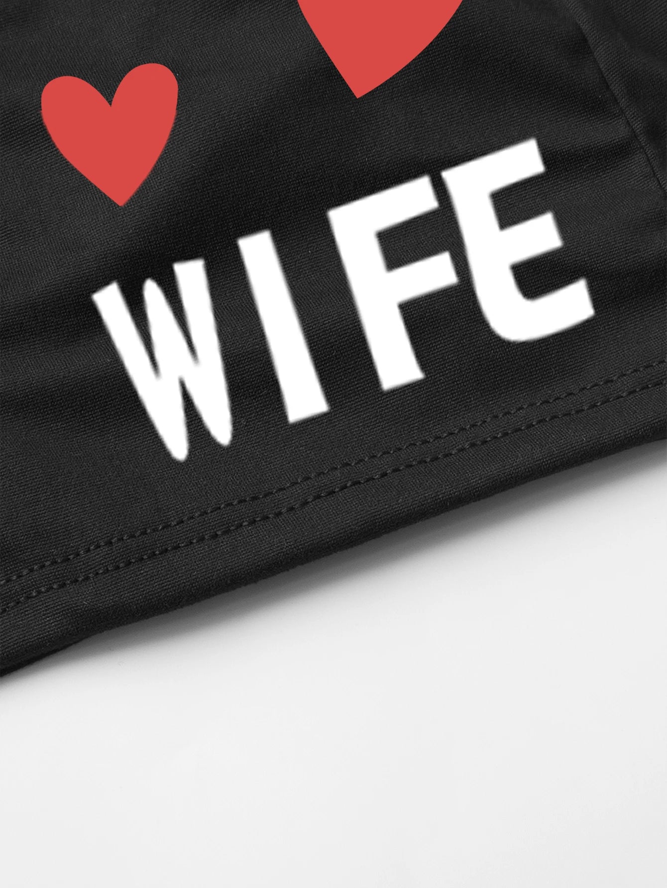Men's Black Boxer Shorts With" I ❤ My Wife"