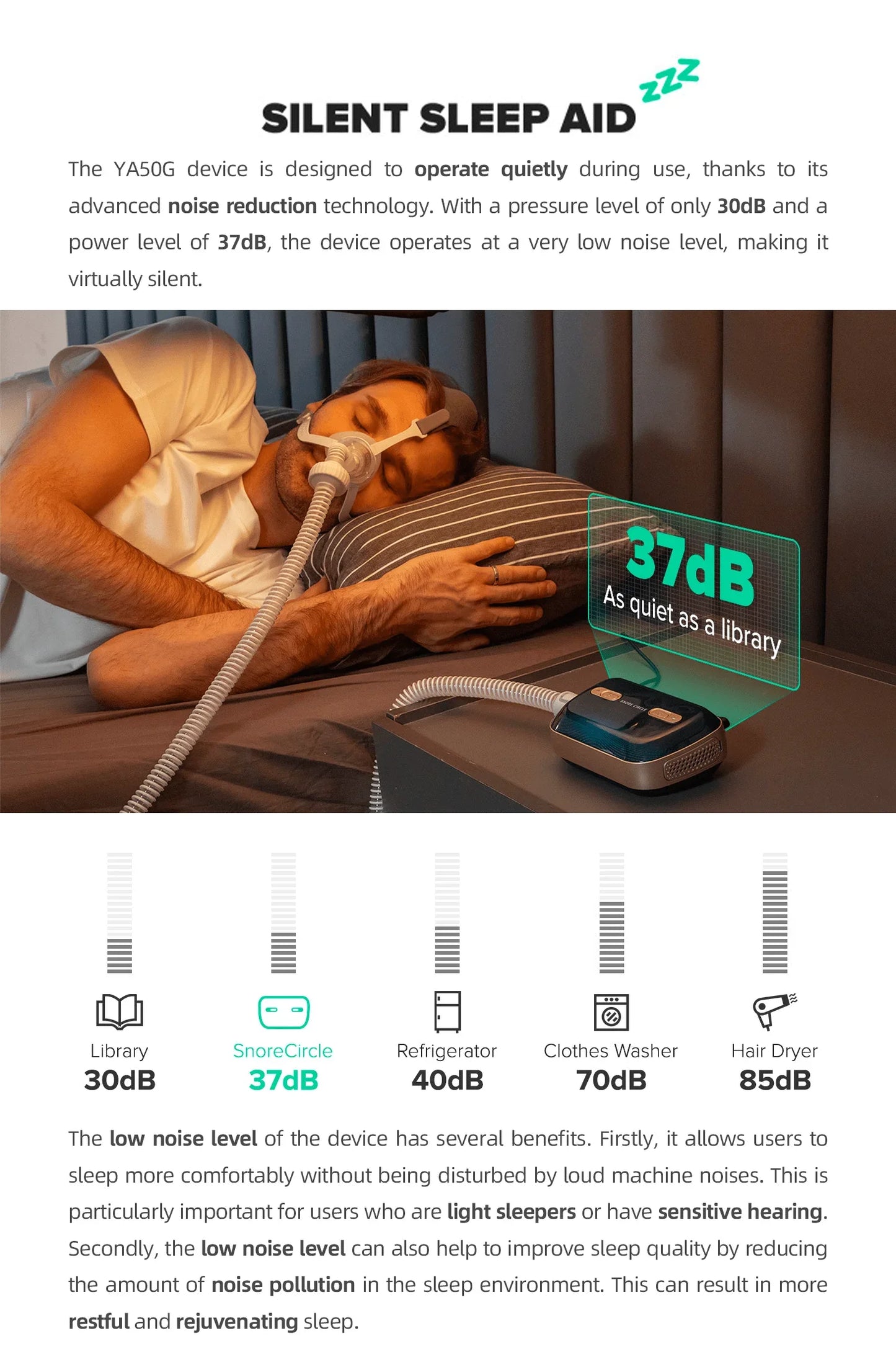 Mini Bluetooth CPAP anti-snoring device