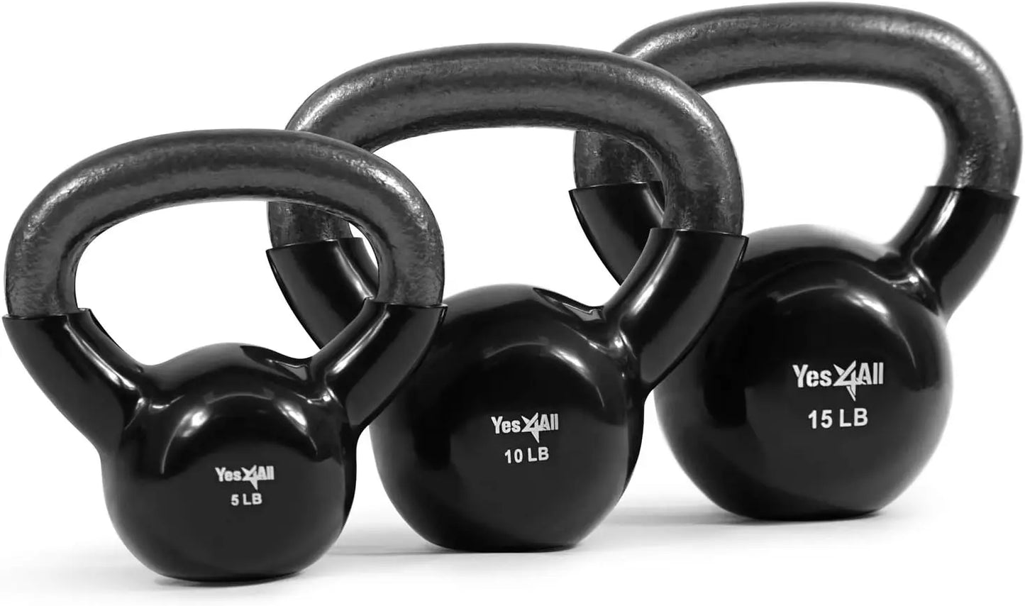 Vinyl Coated Kettlebell Set