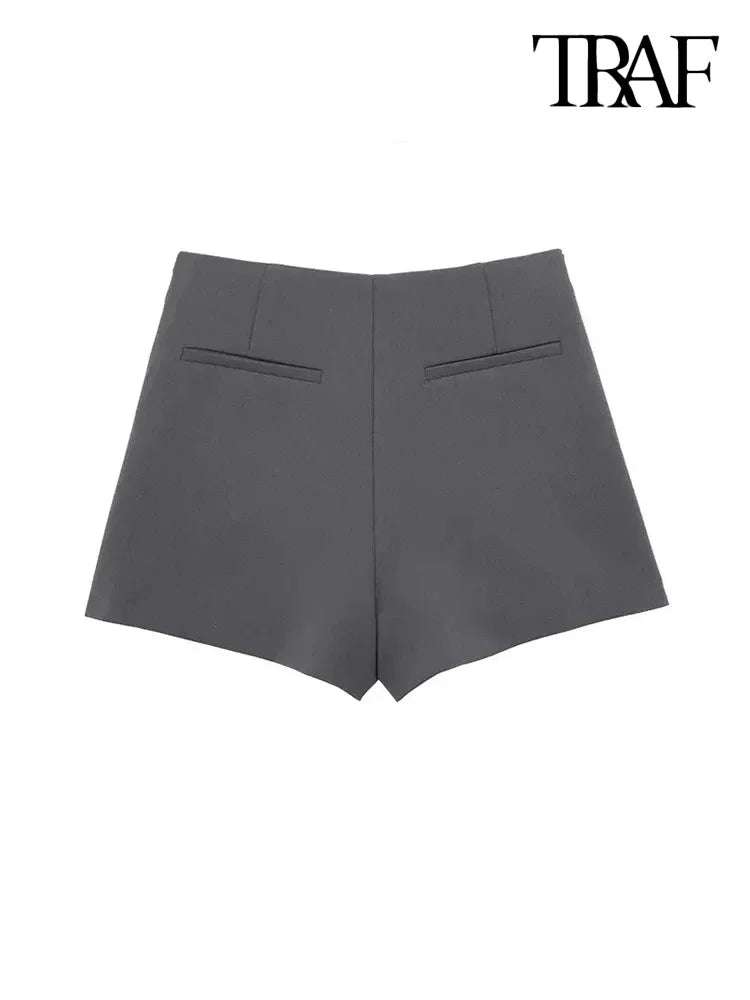 TRAF Asymmetric Shorts Skirts with Tab for Women