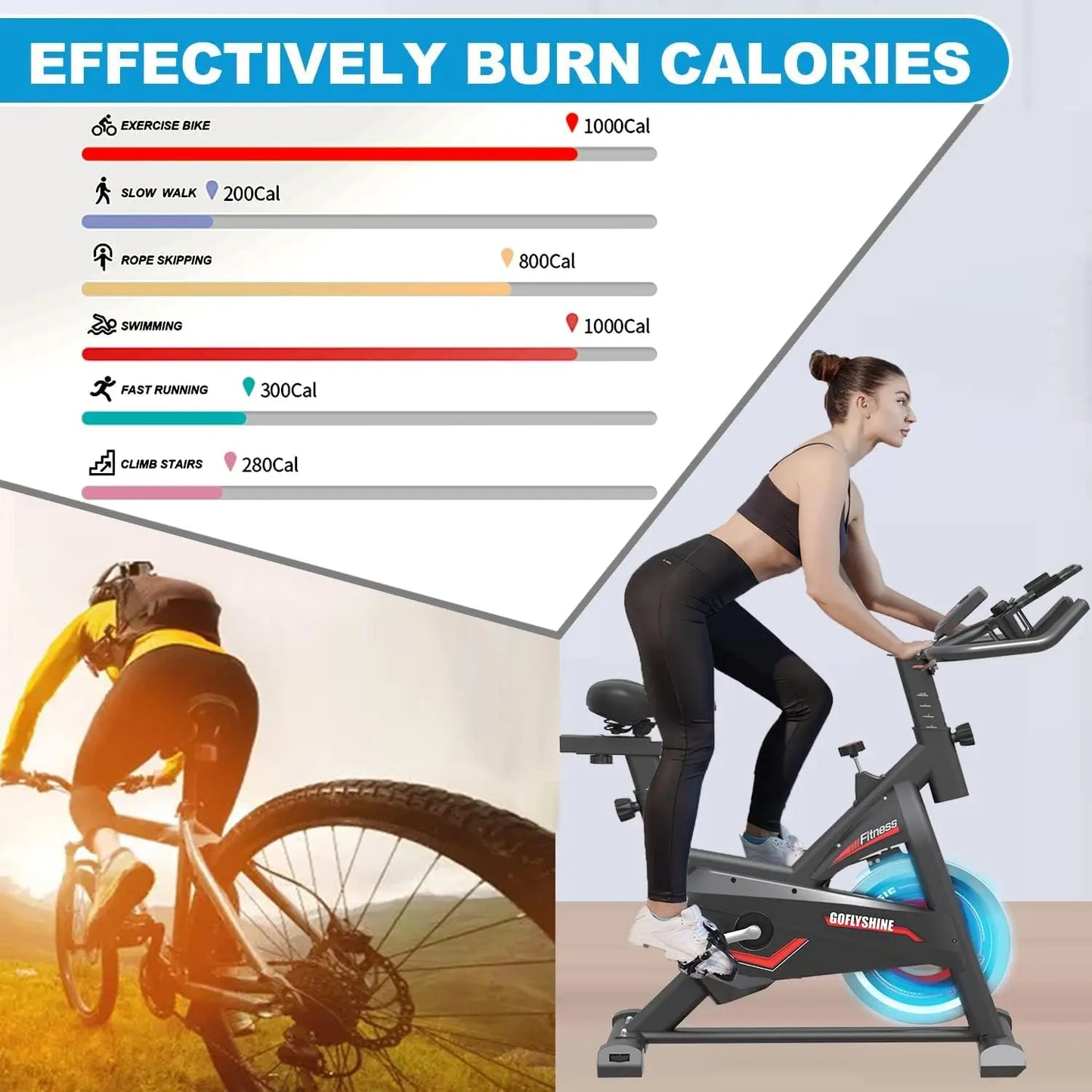 Stationary Indoor Cycling Exercise Bike