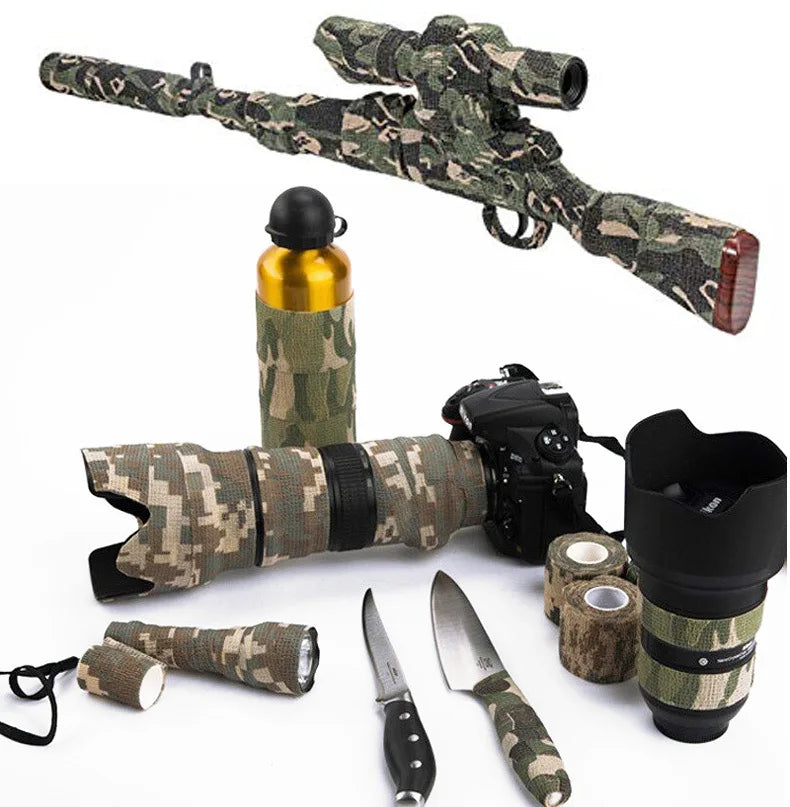 Camouflage Tape Wrap Military Army Hunting Self-Adhesive Protective Bandage