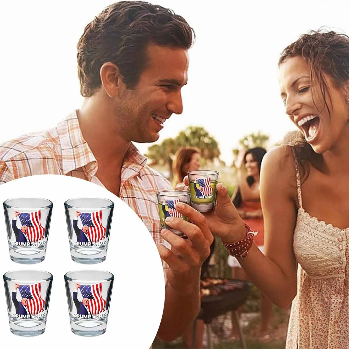2024 Presidential Election Trump shot glass