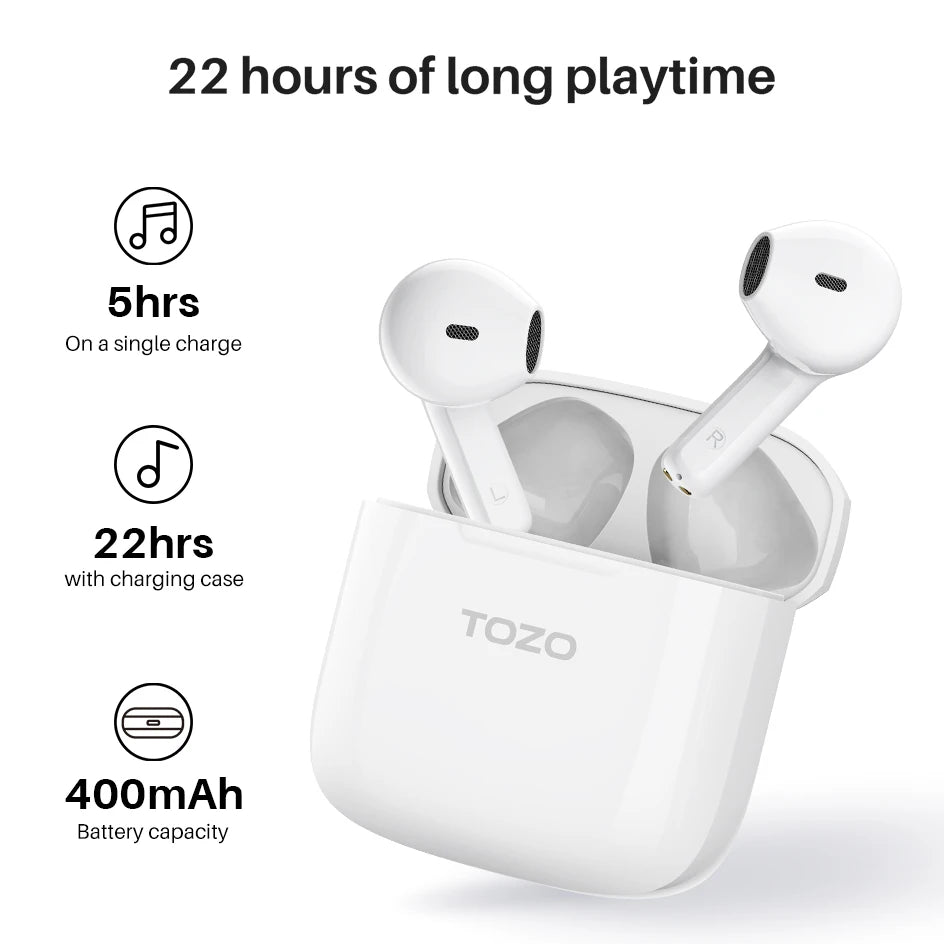 TOZO A3 Half In-Ear Wireless Earbuds