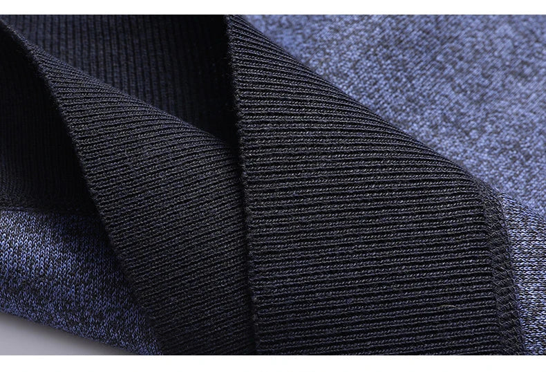 Men’s Plush Knitted Fake Two-Piece Sweater
