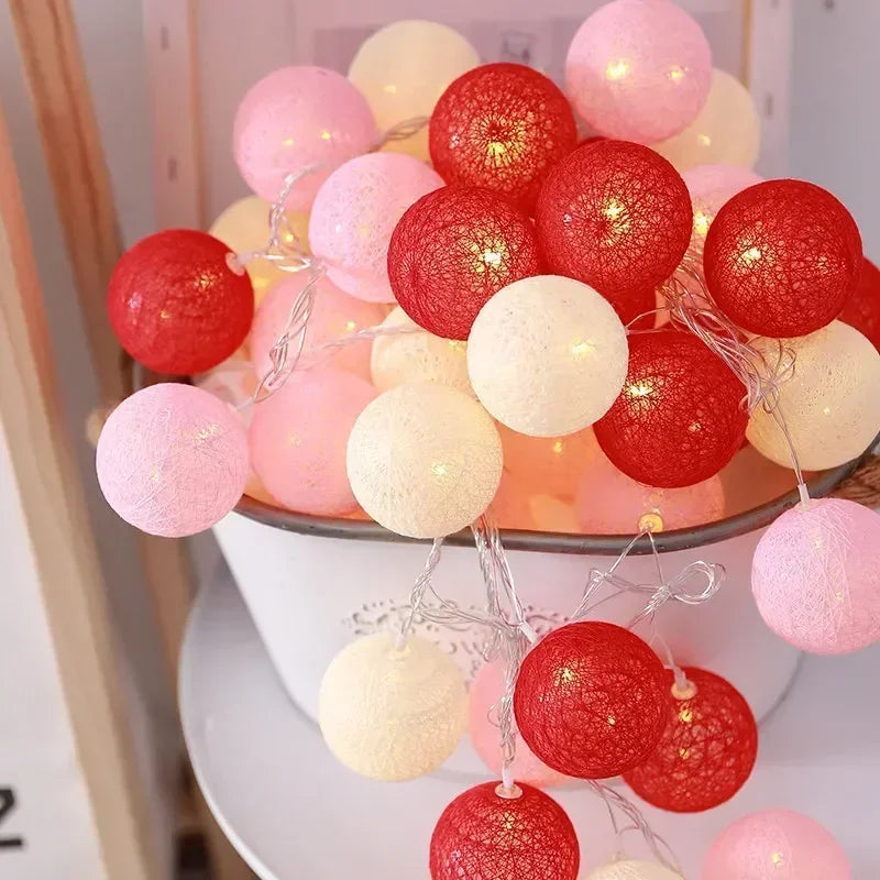 3M 20 LED Cotton Garland Balls Lights
