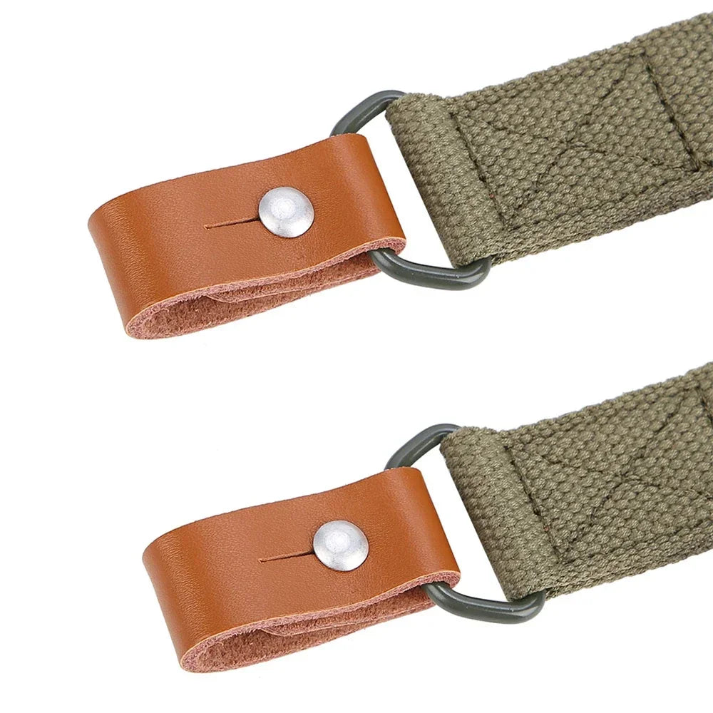 Original Gun Sling Airsoft Military Hunting Shooting Adjustable Leather Two Point Tactical AK Rifle Strap Outdoor Survival Belt