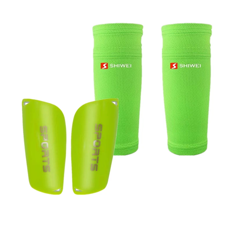 Soccer Shin Guard Pads and Sleeves Set