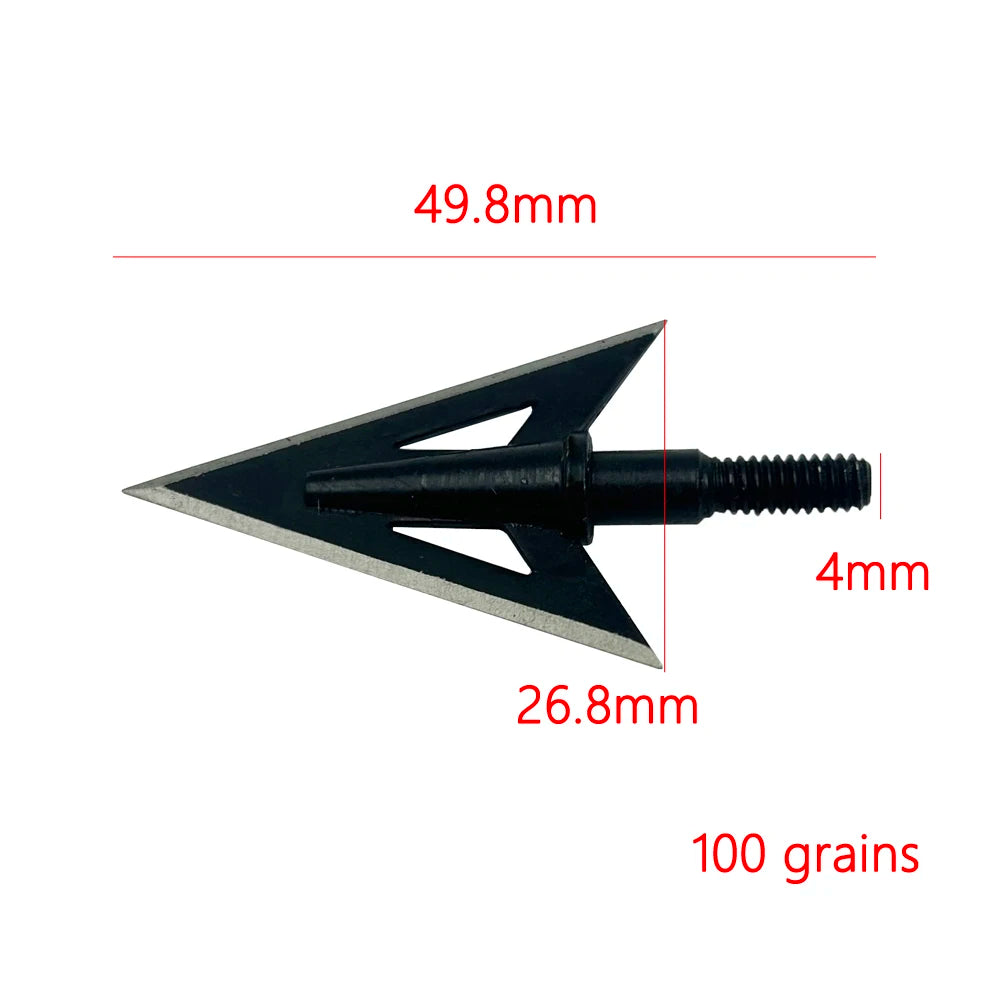 3pcs Arrow Broadheads – 100gn-160gn Tips for Compound, Recurve Bow & Crossbow Hunting