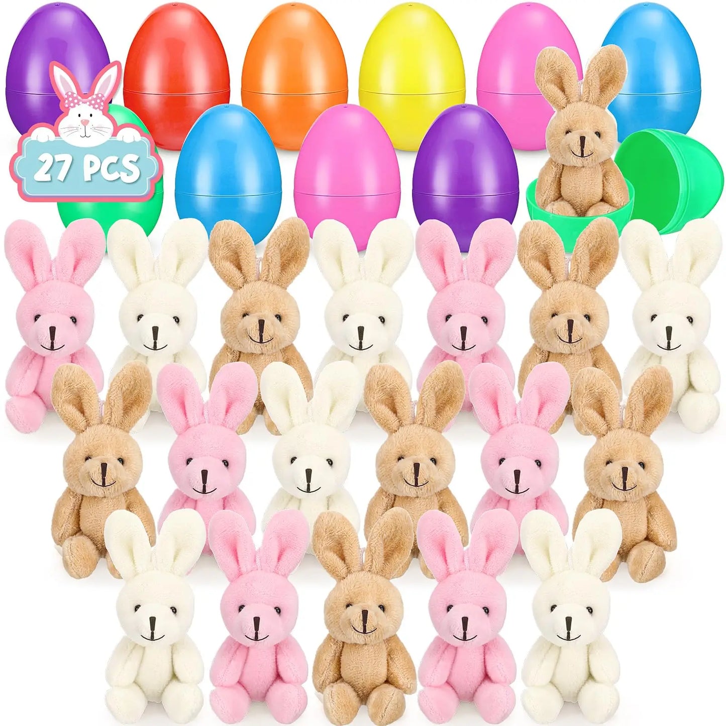 12-27 Filled Easter Eggs with Plush Bunny