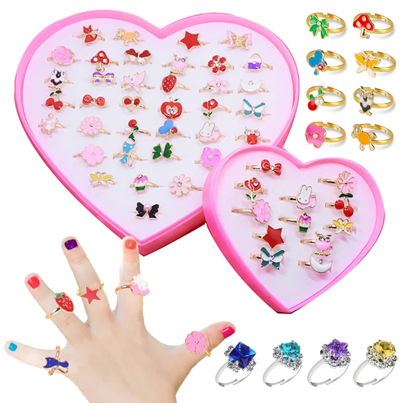 Children’s Adjustable Cartoon Rings