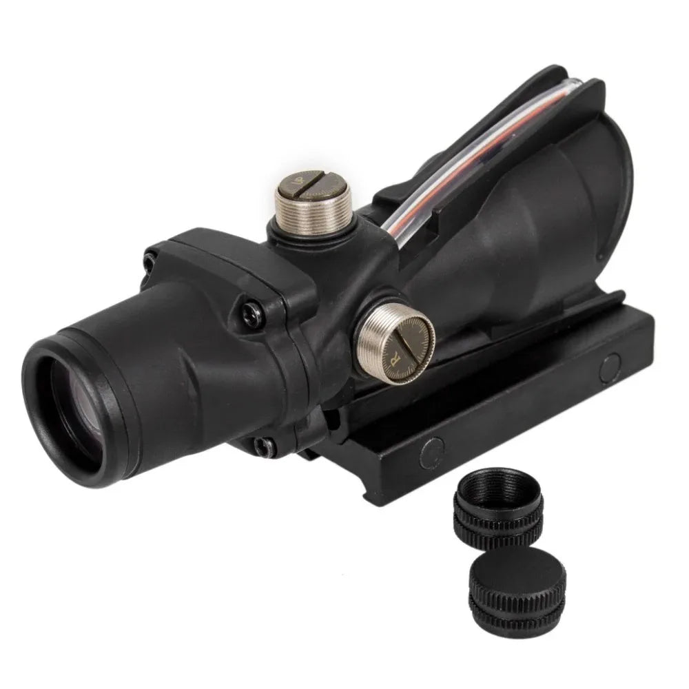 4X32 Hunting Riflescope with Real Fiber Optics & Illuminated Reticle