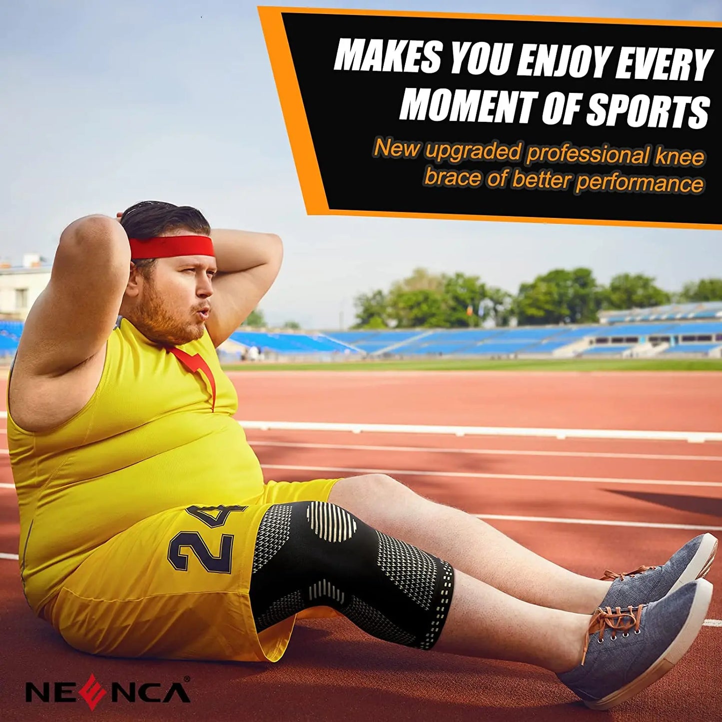 NEENCA Copper Knee Brace with Patella Gel Pad & Side Stabilizers