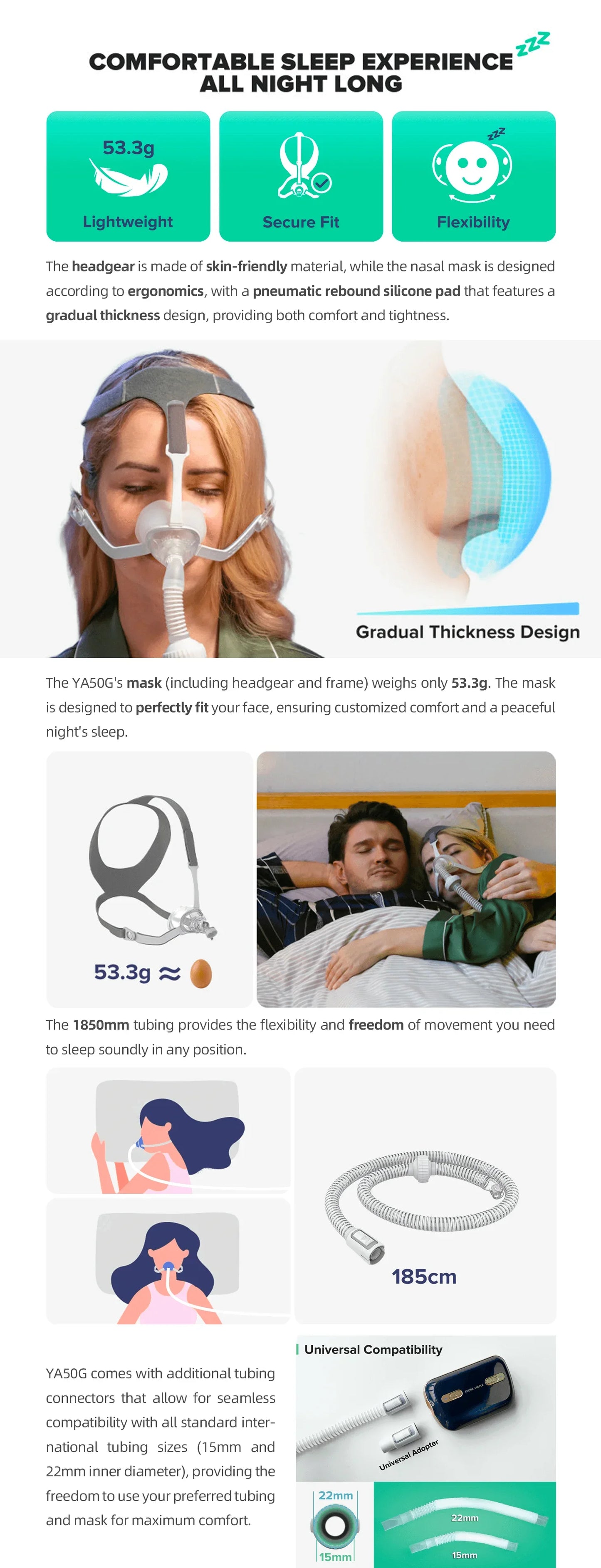 Mini Bluetooth CPAP anti-snoring device
