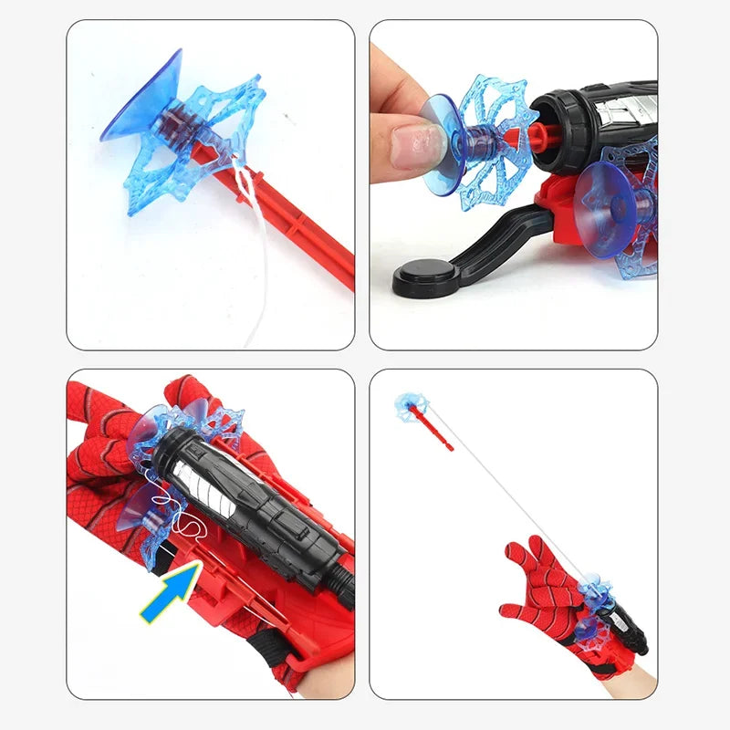 Cartoon Superhero Spider Silk Launcher Toy