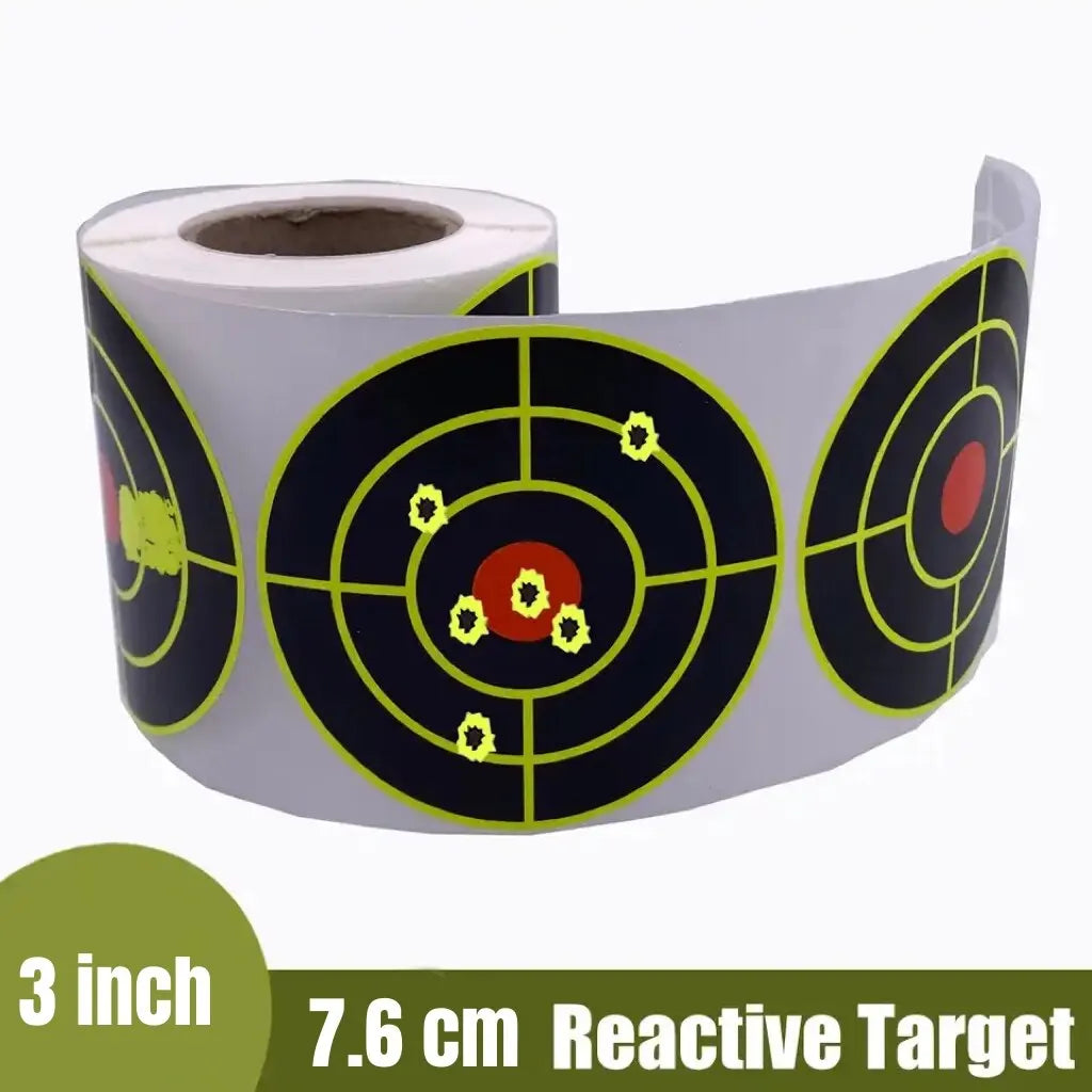 200Pcs Self-Adhesive Shooting Target Stickers – 7.6cm Splatter Reactive Training Targets