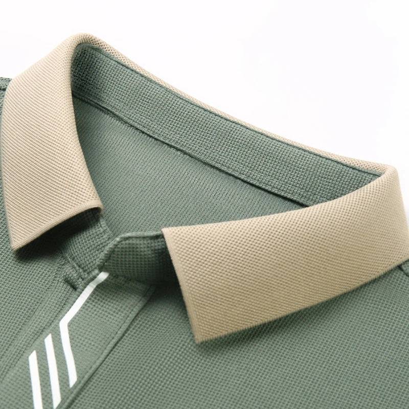 Men’s Solid Color Casual Short Sleeve Polo Shirt