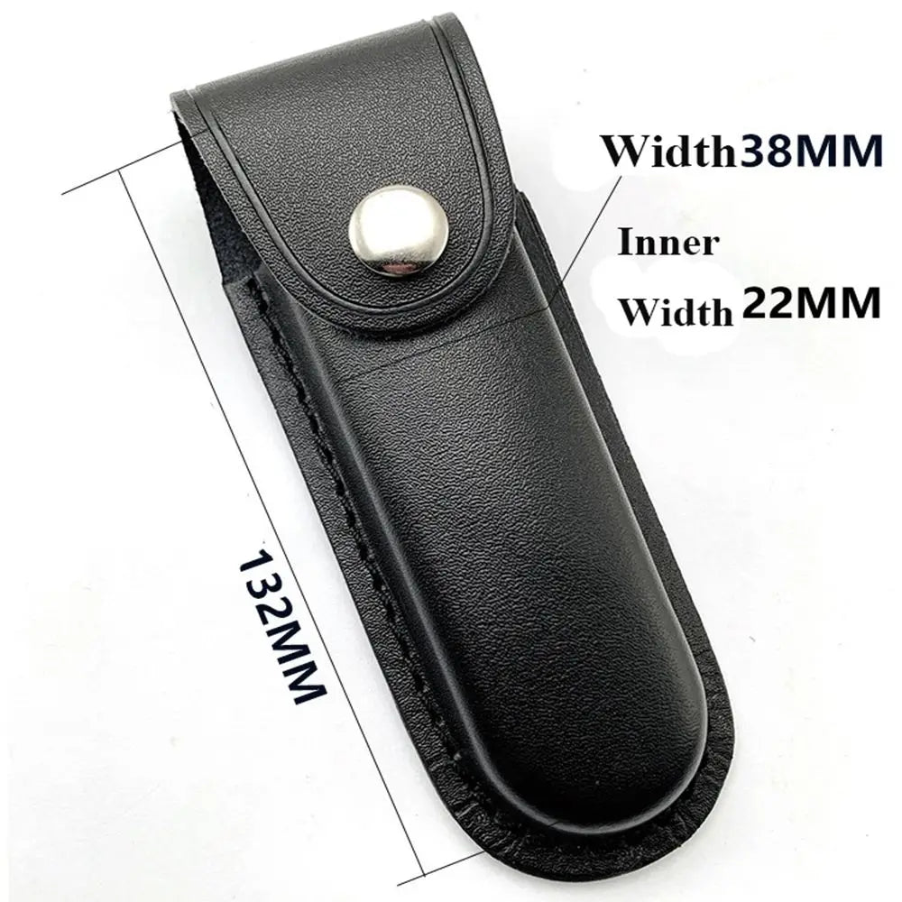 Brown Leather Sheath for Fold Knife, Flashlight, or Tools