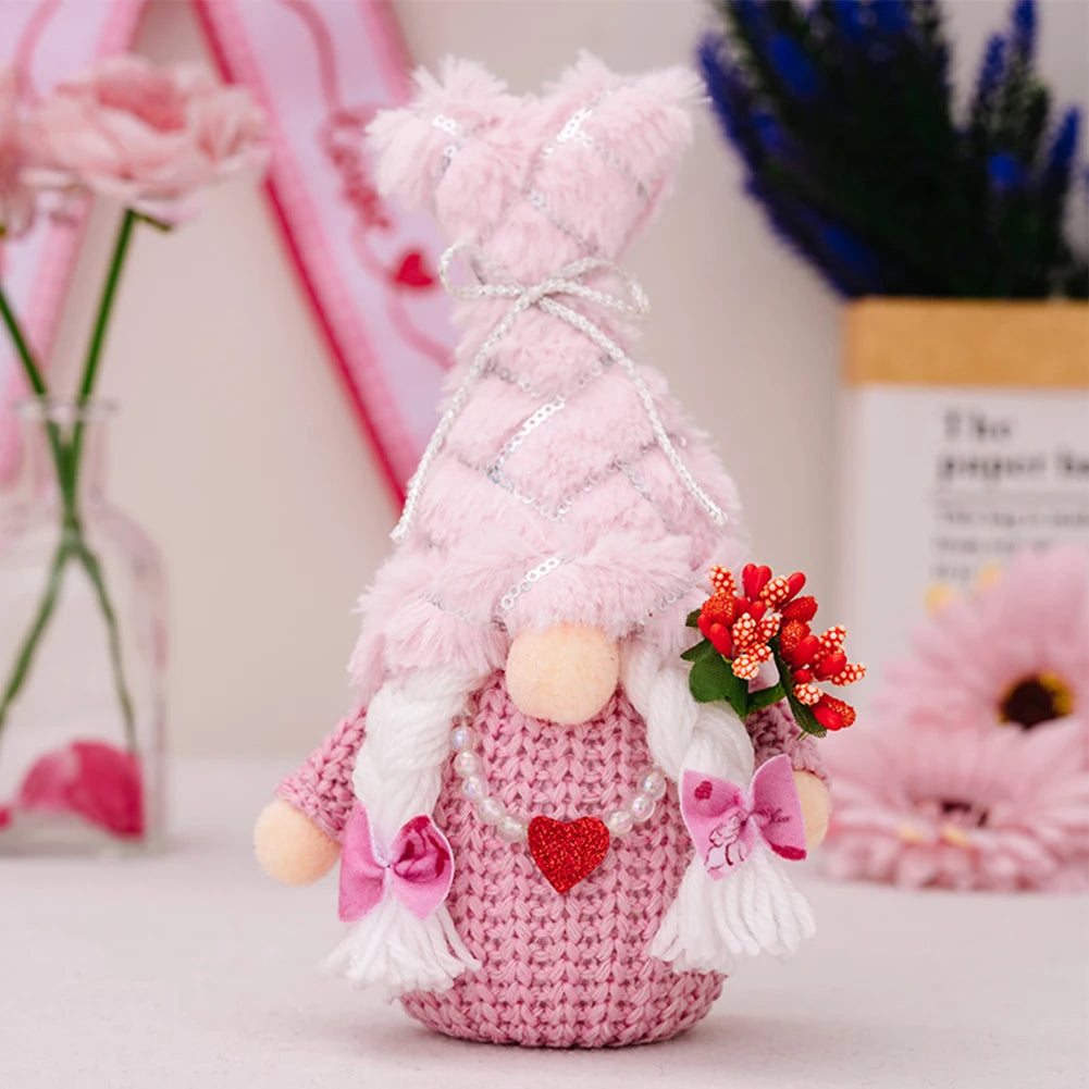 Valentine's Day Gnomes with Sequins Hat