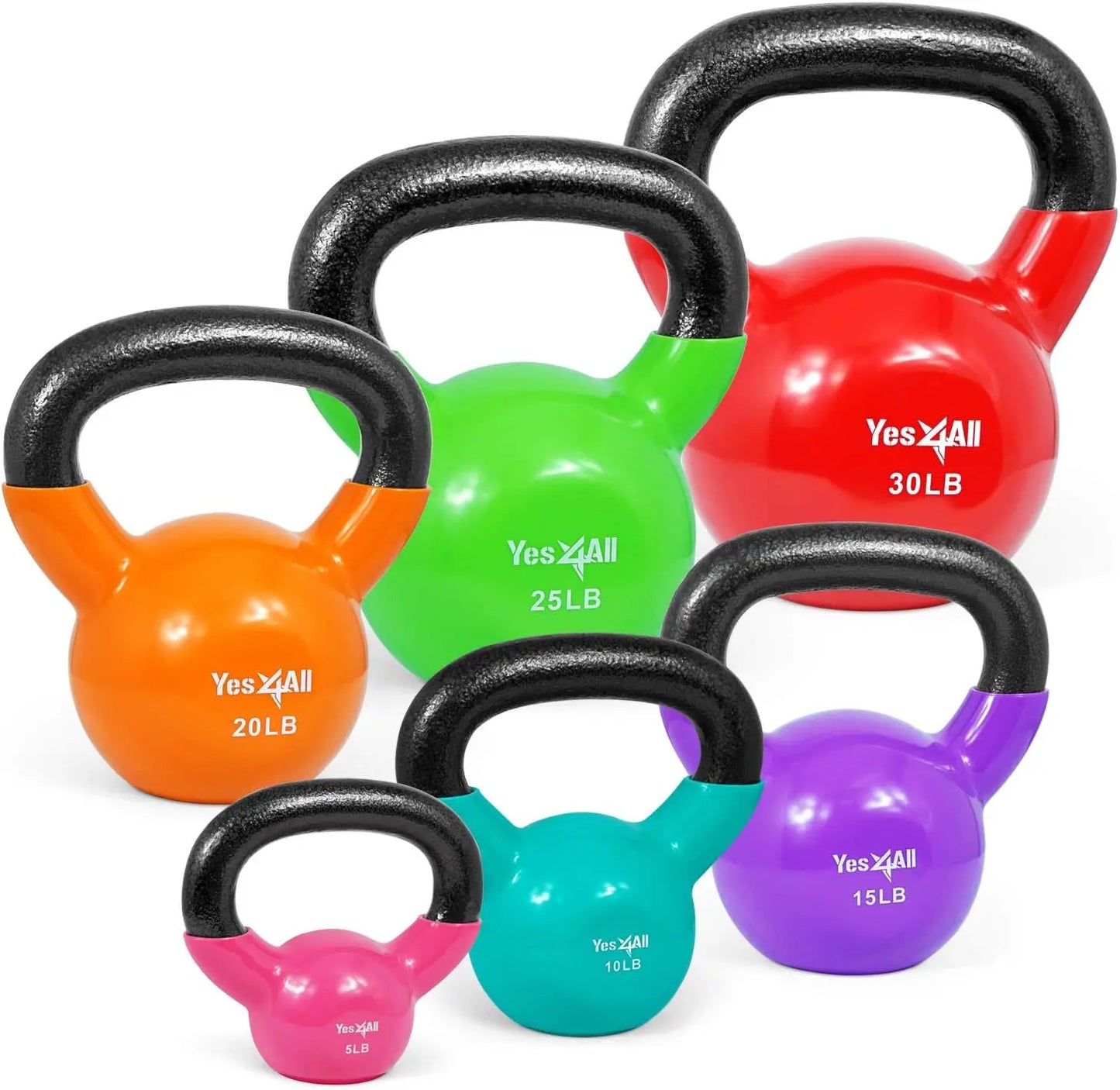 Vinyl Coated Kettlebell Set