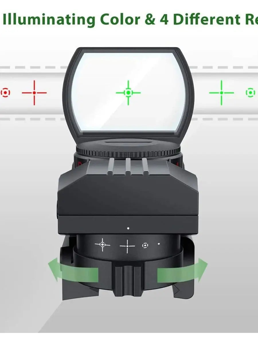 20mm Rail Holographic Red/Green Dot Sight – 4 Reticle Tactical Reflex Scope