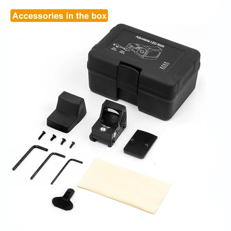 Mini RMR Red Dot Sight Collimator – Precision Reflex Sight for Airsoft and Hunting Rifles