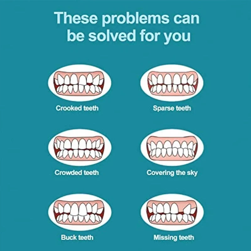 Dentures Face Makeup Teeth Stickers – Realistic Orthodontic Simulation