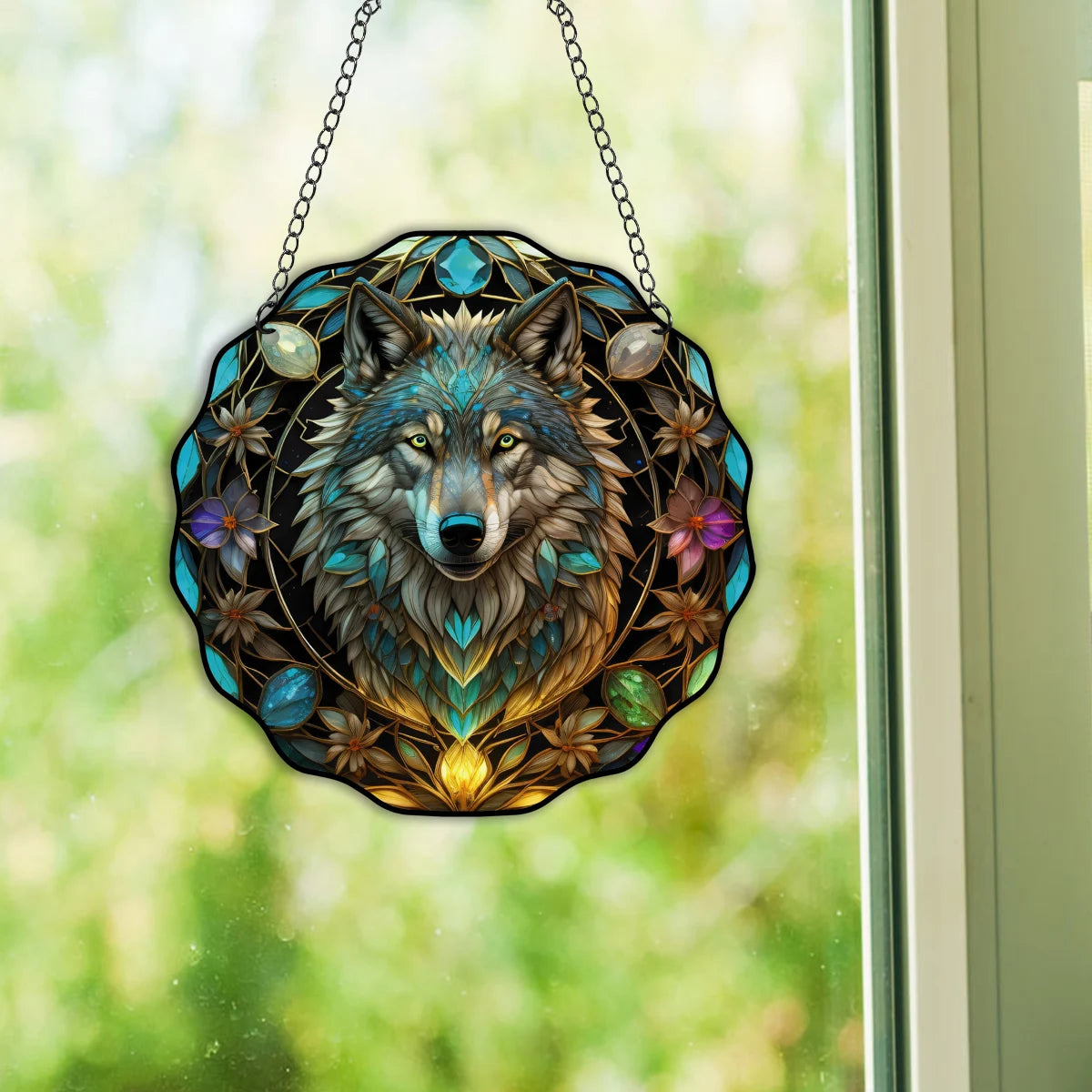 Wolf Wall Art Decor Hanging Sign