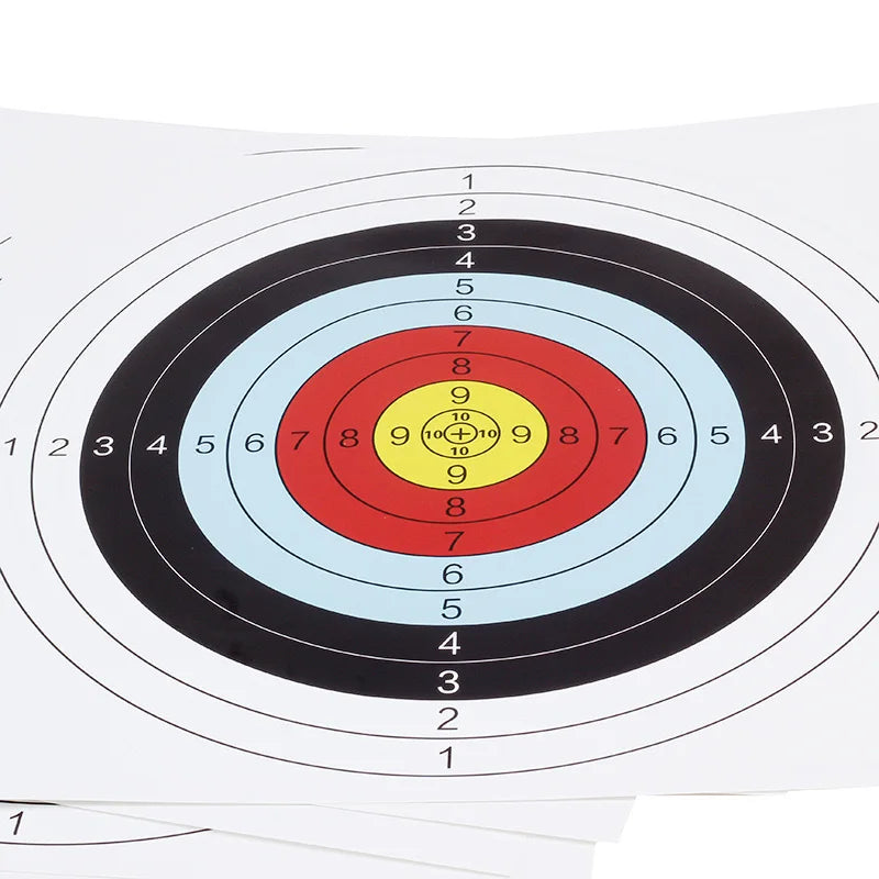 12-Piece 40x40cm Archery Target Paper Face Set – Durable Targets for Archery, Bow Practice, and Hunting Training