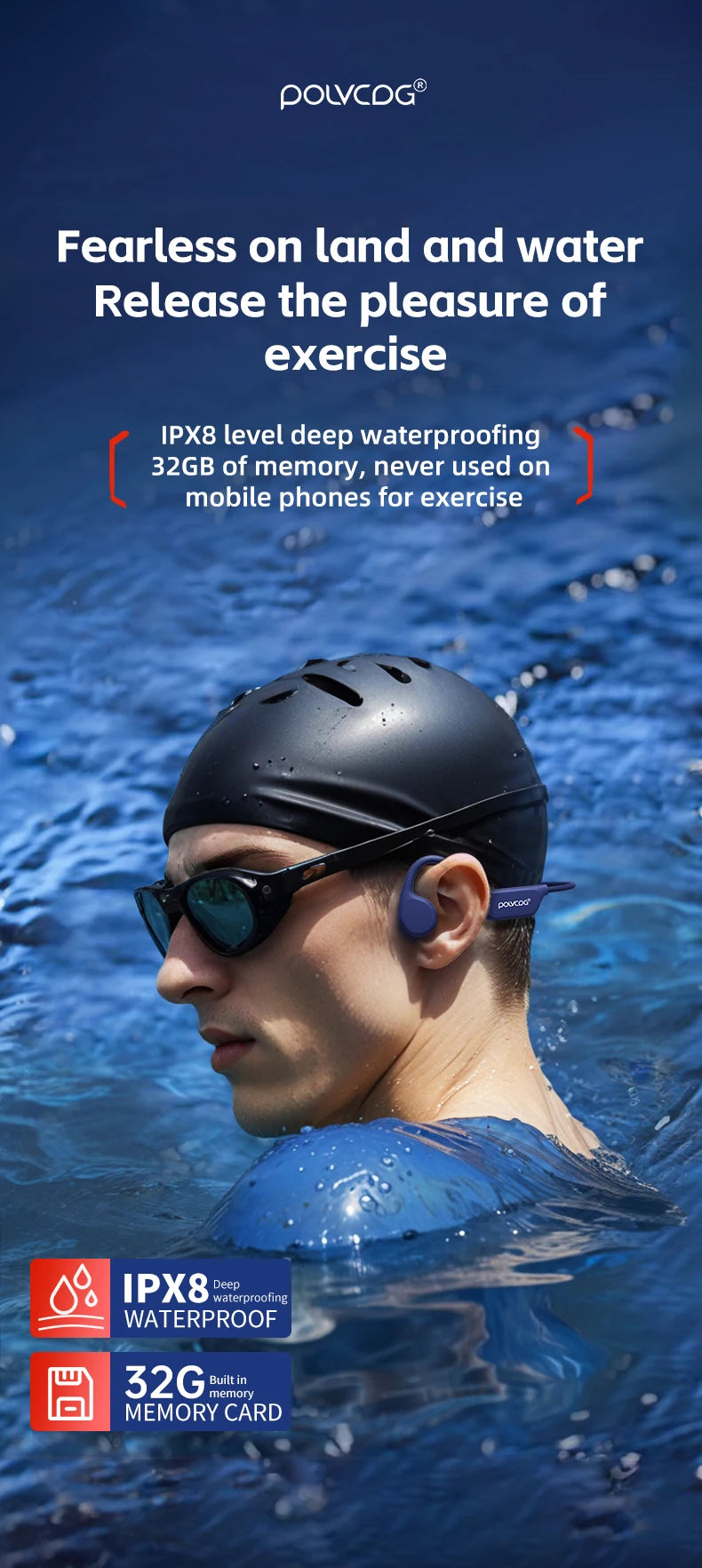 POLVCDG Bone Conduction Headset (2024 New Model)