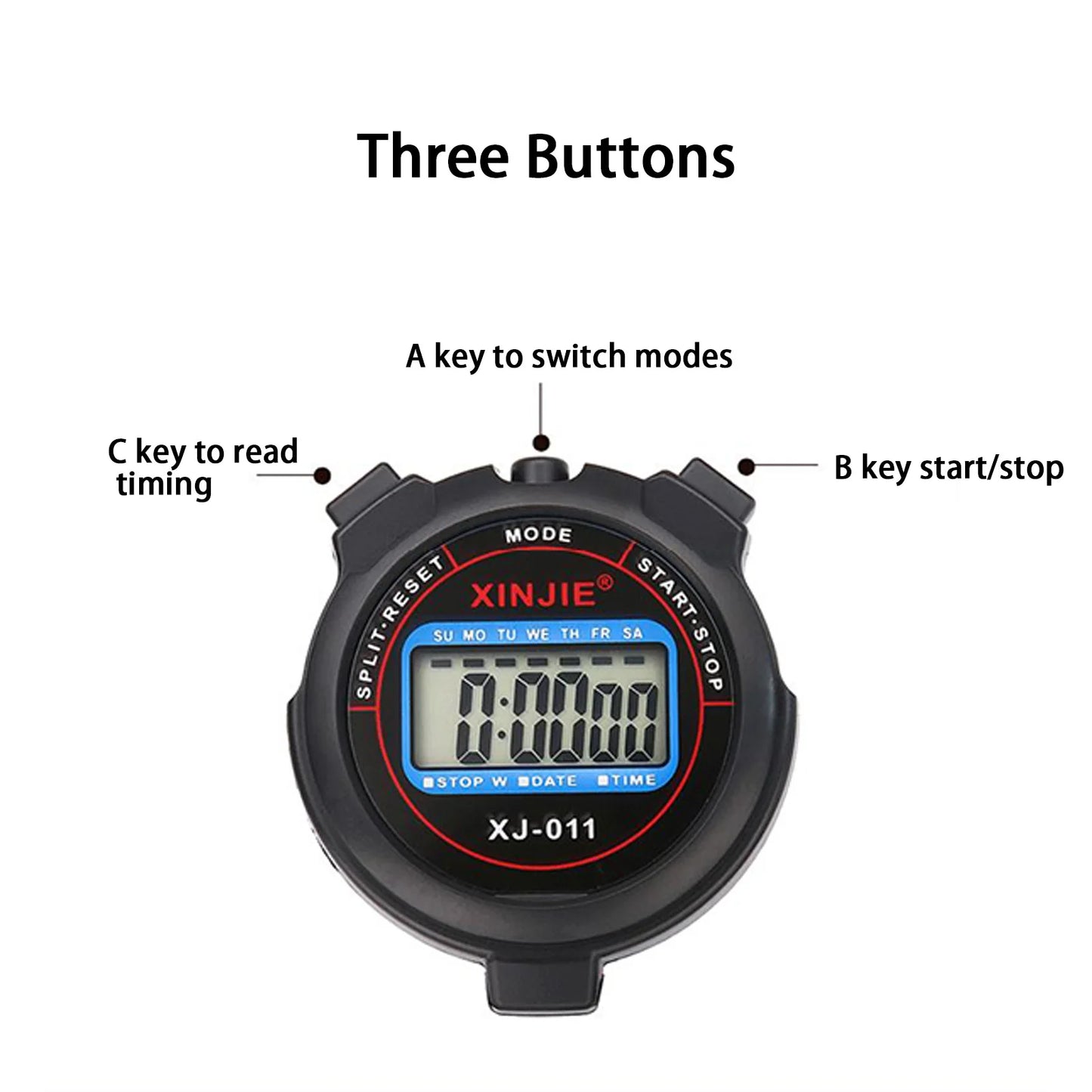 Portable Waterproof Sports Stopwatch Timer