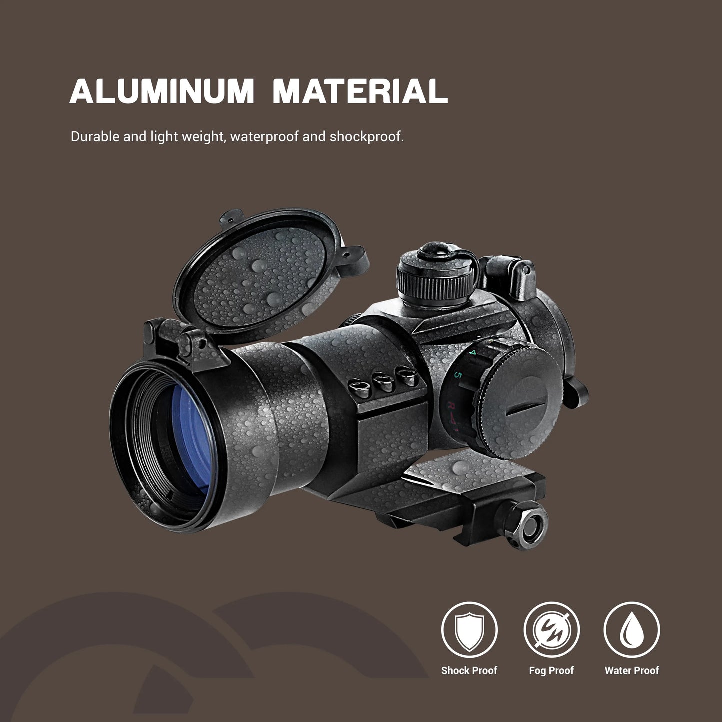 1X30 Red Green Dot Rifle Scope Optic Sight with 20mm/22mm Rail Mount for Hunting
