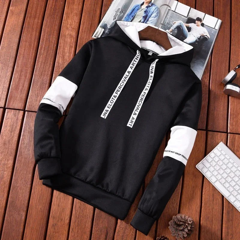 Men's Long Sleeve Casual Printed Hoodie