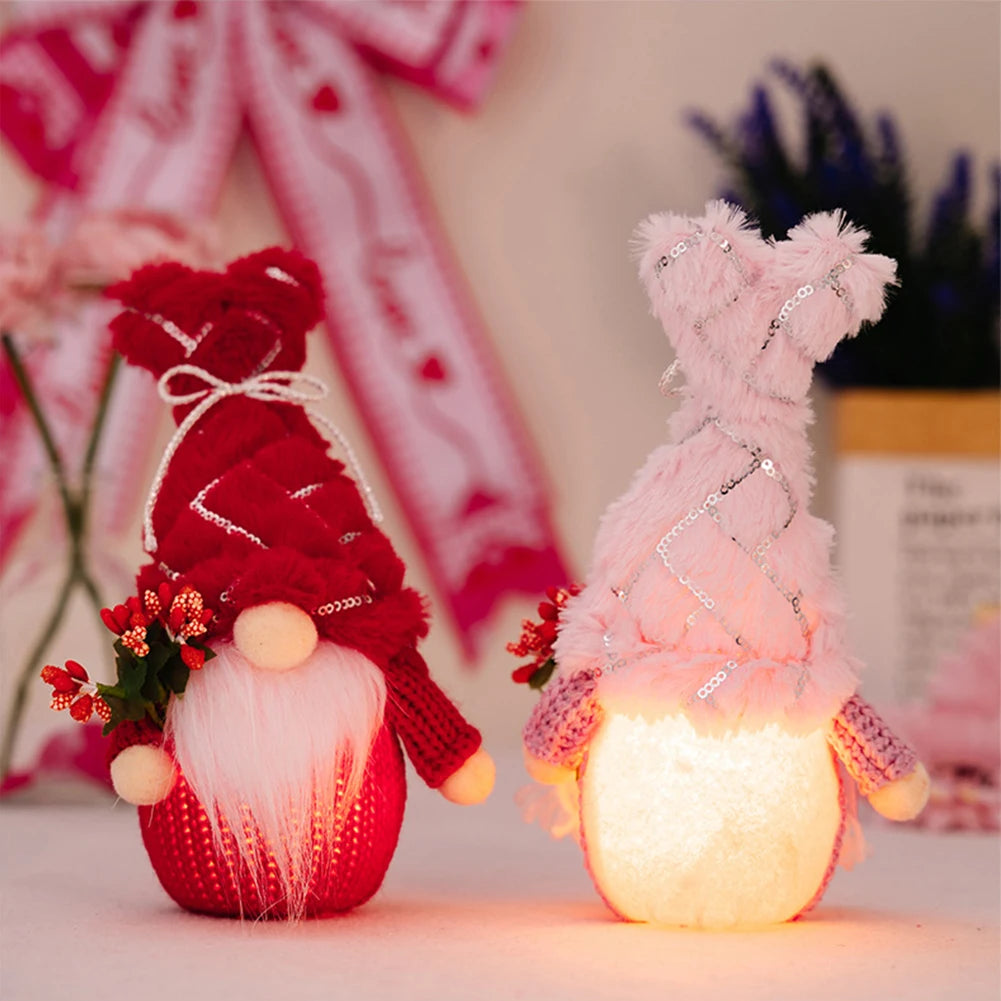 Valentine's Day Gnomes with Sequins Hat
