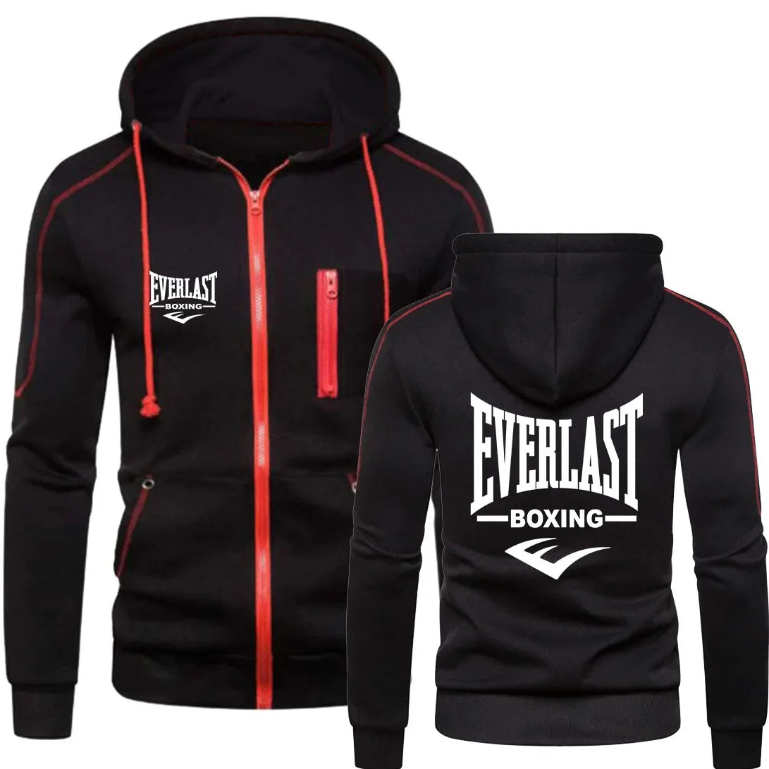 2024 EVERLAST Men’s Zipper Hoodie & Blazer Casual Warm Winter Sportswear Set