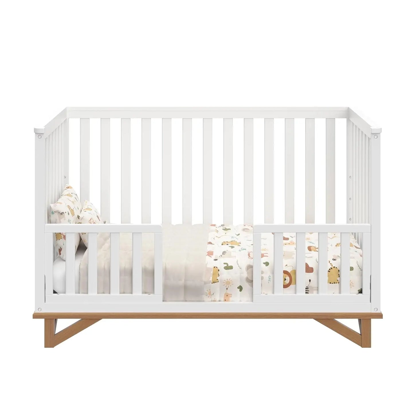 5-in-1 Convertible Crib (Black with Vintage Driftwood)