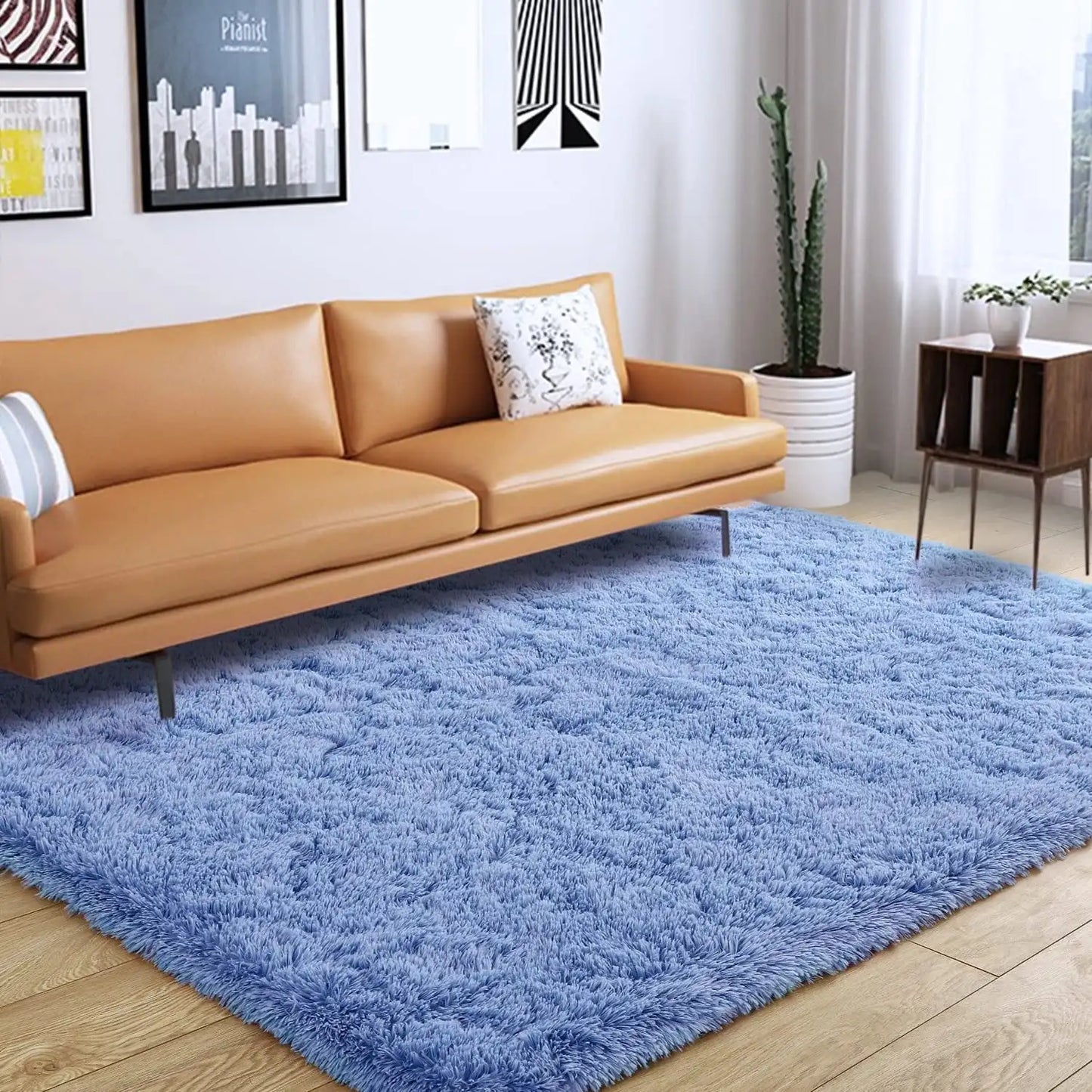 Fluffy Plush Soft Area Rug for Living Room & Kids' Rooms