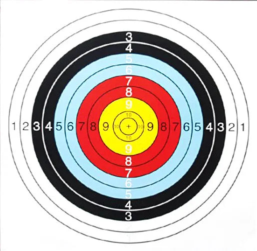 12-Piece 40x40cm Archery Target Paper Face Set – Durable Targets for Archery, Bow Practice, and Hunting Training