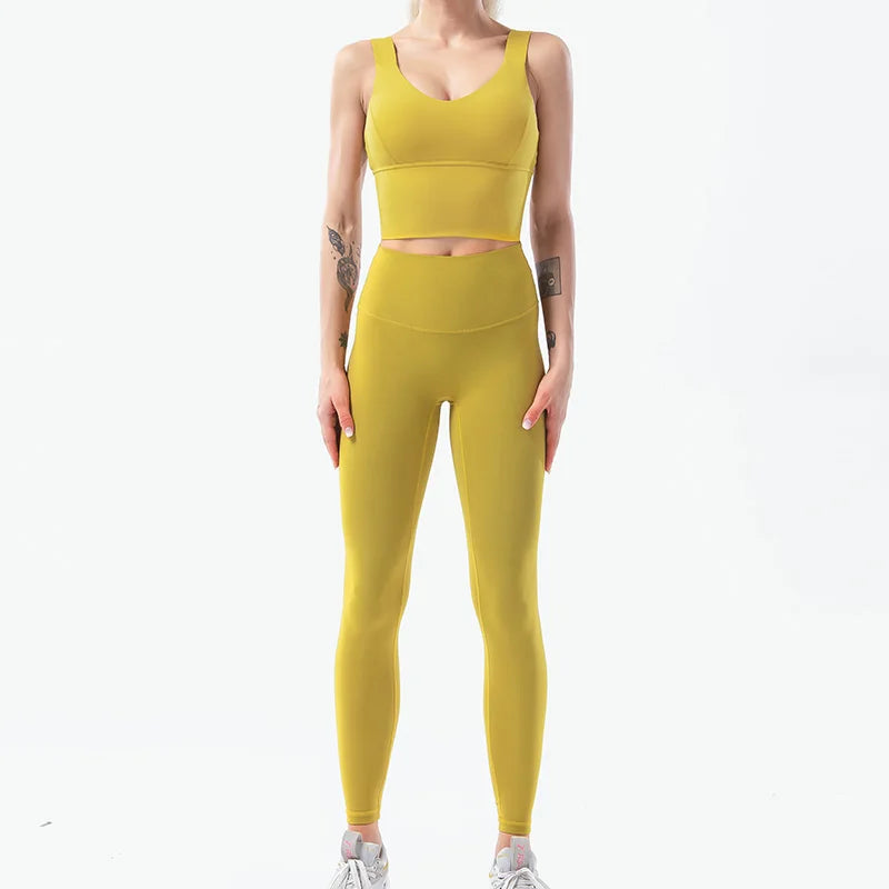 Naked-Feel Yoga Set Yoga Leggings Set