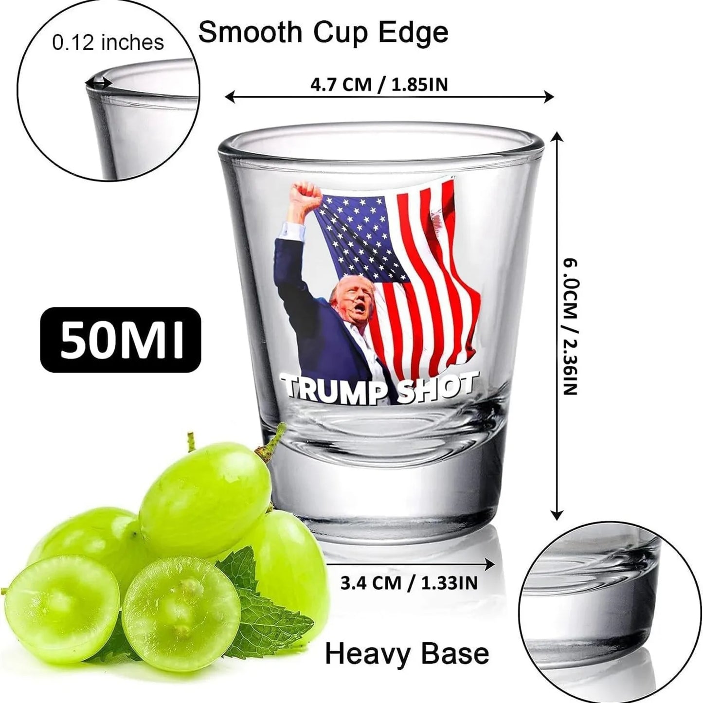 2024 Presidential Election Trump shot glass