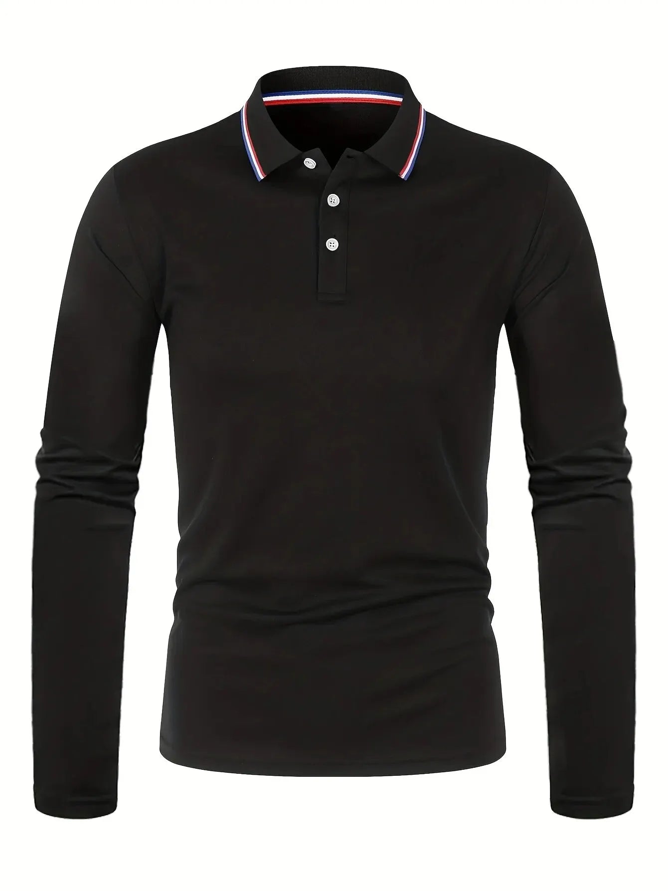 Men's Casual Long Sleeve Polo Shirt